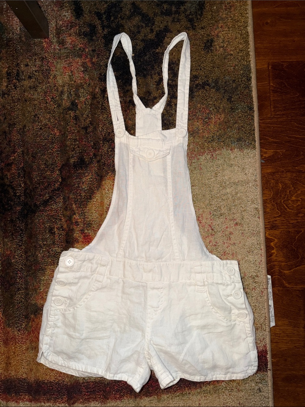 Guess Linen-Look Short Overalls
